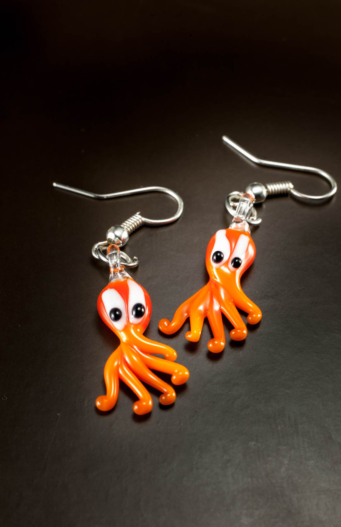 Naušnice Hobotnice narančasta pastel